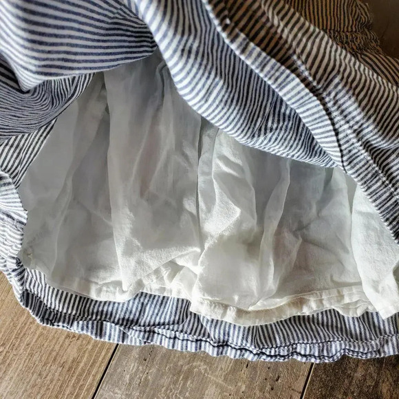 Carter's 100% Cotton Blue and White Striped Dress Baby Toddler Size 12m - Picture 2 of 8